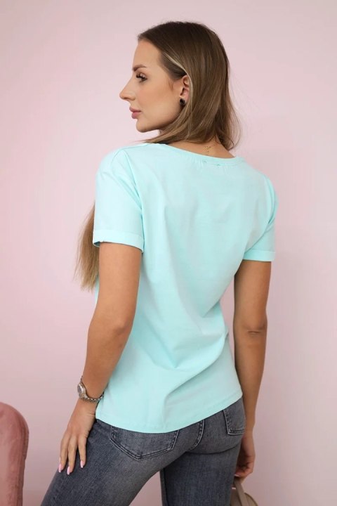 Bluzka z nadrukiem Perfect miętowa