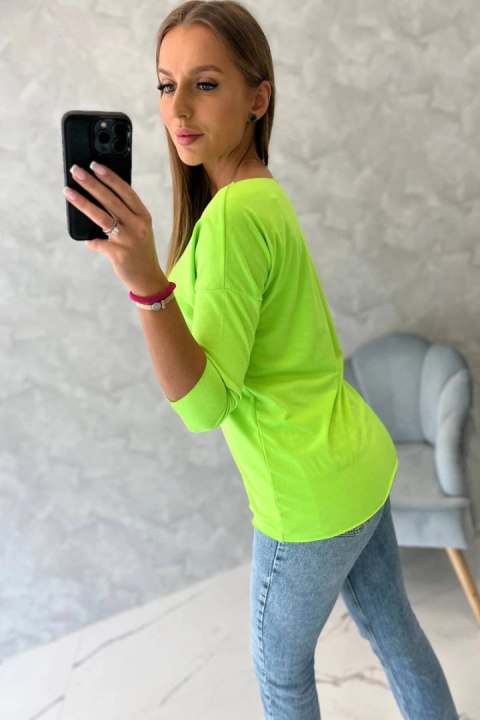 Bluzka Casual zielony neon