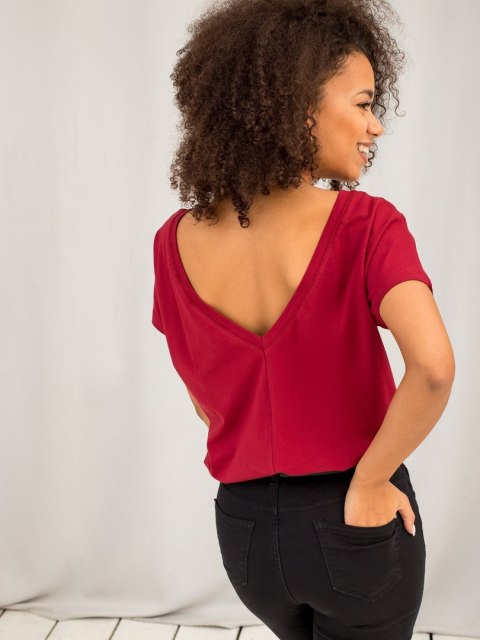 T-shirt RV-TS-4662.86 bordowy XL