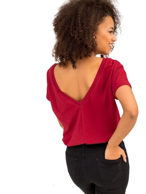 T-shirt RV-TS-4662.86 bordowy L