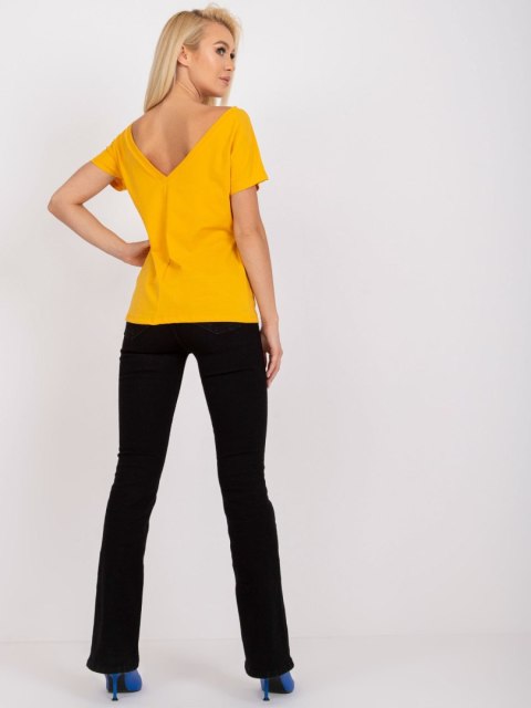 T-shirt RV-TS-4662.86 ciemny żółty XS