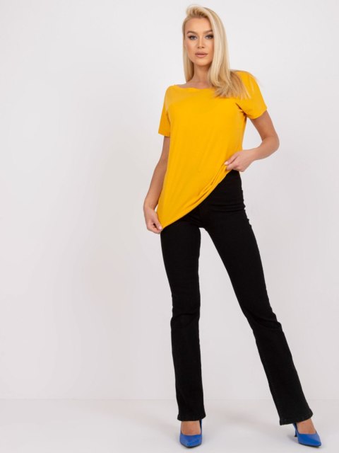 T-shirt RV-TS-4662.86 ciemny żółty XS