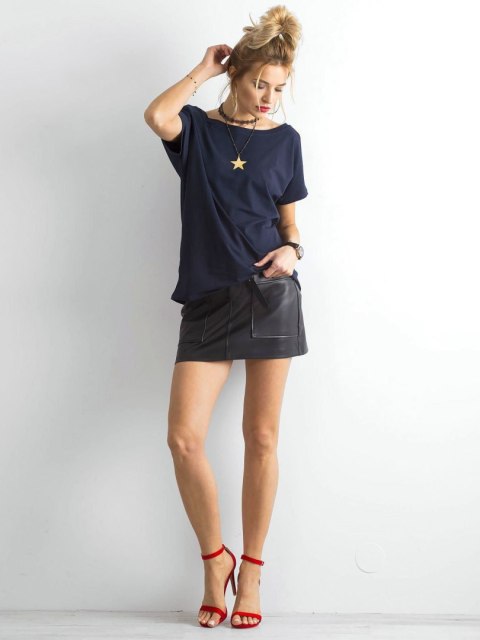 T-shirt RV-TS-4662.37P granatowy XS