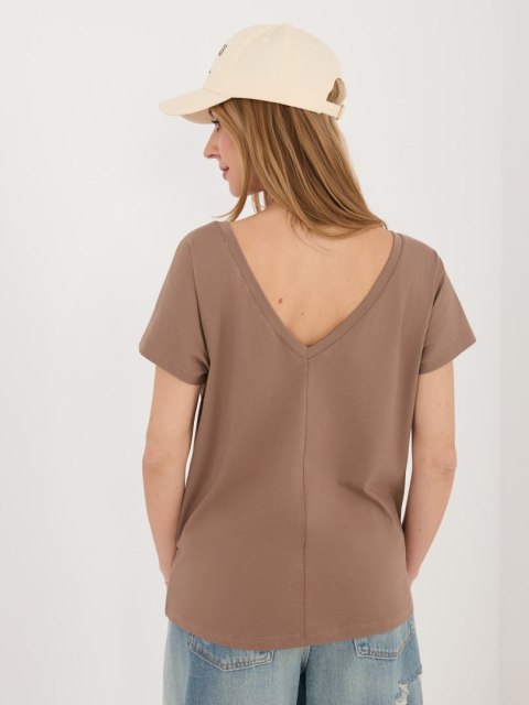 T-shirt RV-TS-4662.24P brązowy S