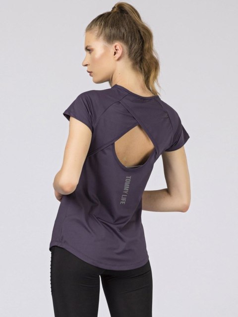 T-shirt 298-TS-TL-97101.03X ciemny fioletowy S