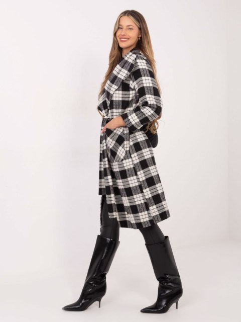 Płaszcz LK-PL-508300.96P czarno-biały 36