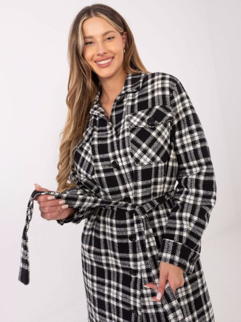 Płaszcz LK-PL-508342-1.67 czarno-biały 38