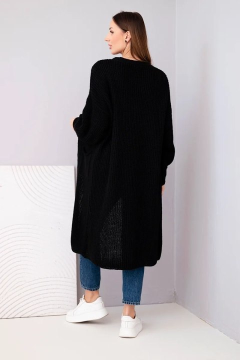 Sweter długi kardigan czarny