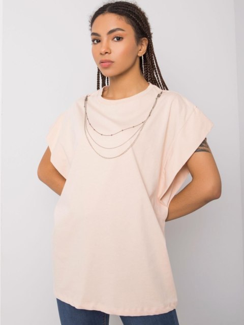 T-shirt 157-TS-4170.84 brzoskwiniowy S