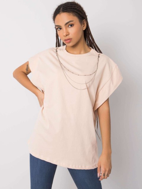 T-shirt 157-TS-4170.84 brzoskwiniowy S