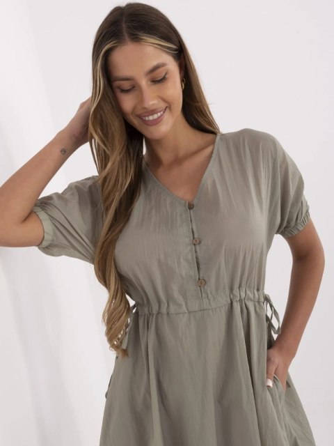 Sukienka 217-SK-25663.03 khaki S