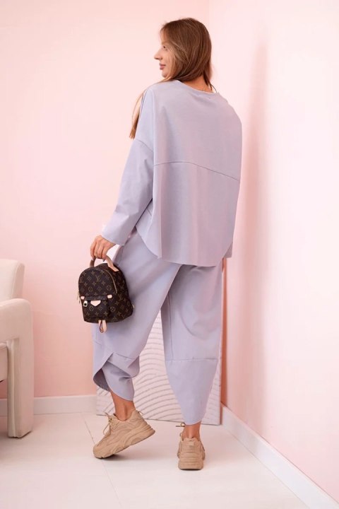 Komplet new punto bluza + spodnie szary