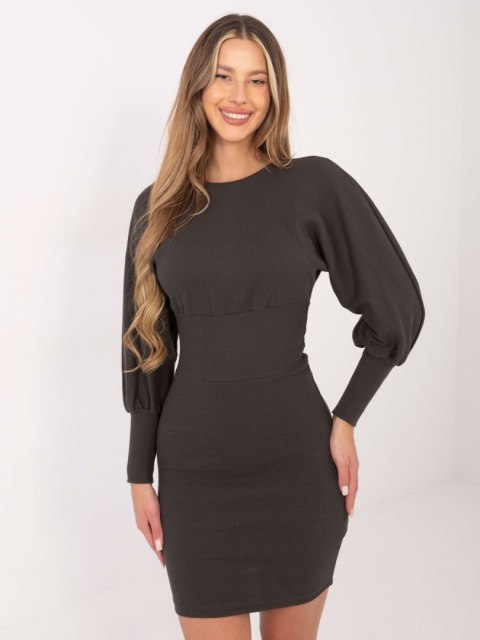 Sukienka RV-SK-6079.65 ciemny khaki S