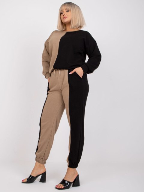 Komplet EM-KMPL-639.88 czarno-beżowy S/M