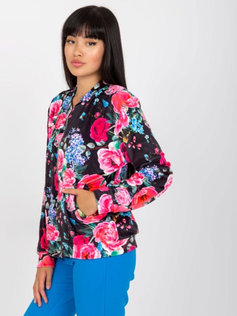 Bluza RV-BL-8116.86P czarno-różowy S/M