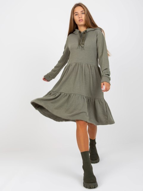 Sukienka D10027C30287A3 khaki XS