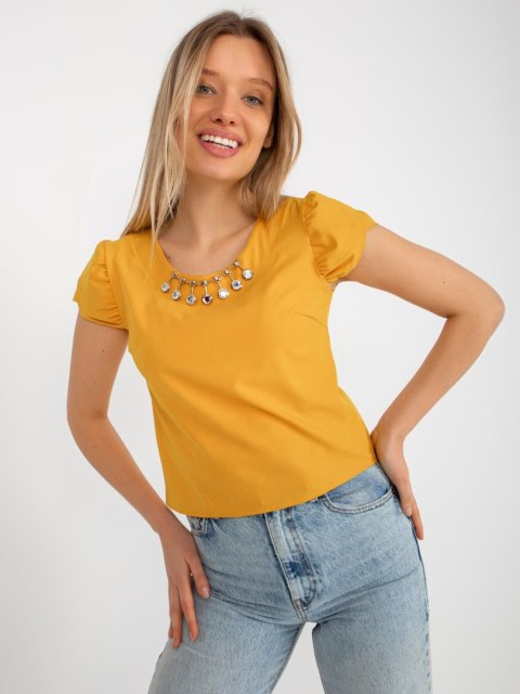 Bluzka LK-BZ-505783.50P ciemny żółty 36