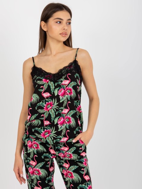 Bluzka D73771M11059A czarno-zielony L