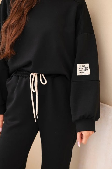 Komplet bluza + spodnie masełko czarny