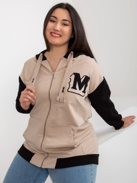 Bluza RV-BL-8272.85 czarno-beżowy