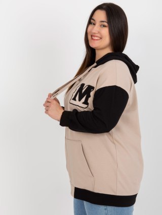 Bluza RV-BL-8272.85 czarno-beżowy