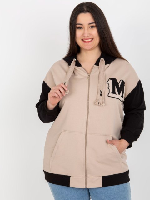 Bluza RV-BL-8272.85 czarno-beżowy