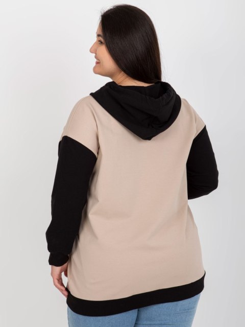 Bluza RV-BL-8272.85 czarno-beżowy