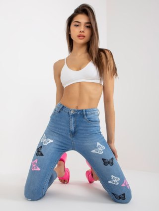 Spodnie jeans NM-SP-D8015.31X niebieski S