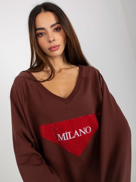 Bluza VI-BL-3113.73P ciemny brązowy