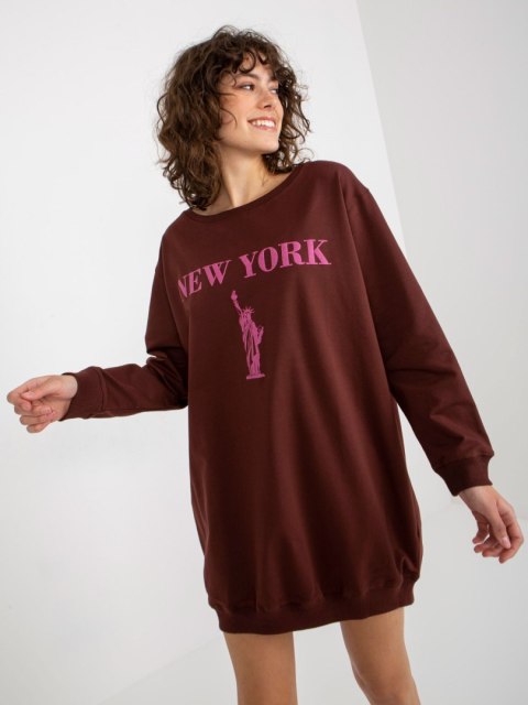 Bluza VI-BL-3212.15X brązowo-różowy