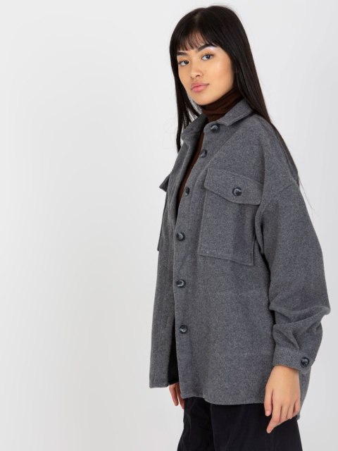 Koszula DN-KS-4005.99P ciemny szary M
