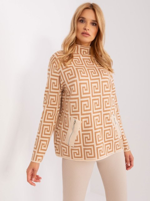 Sweter AT-SW-2341.00P camelowy