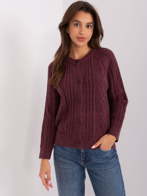 Sweter AT-SW-2346-2.99P ciemny fioletowy