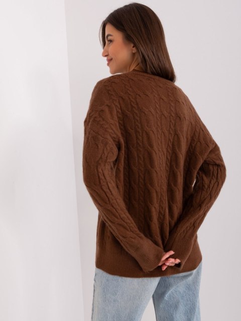 Sweter AT-SW-2335-1.68P brązowy