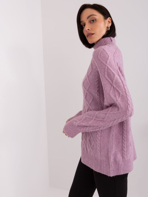 Sweter AT-SW-2355-2.19P jasny fioletowy