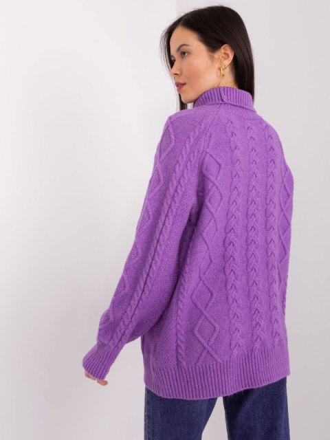 Sweter AT-SW-2355-2.19P fioletowy