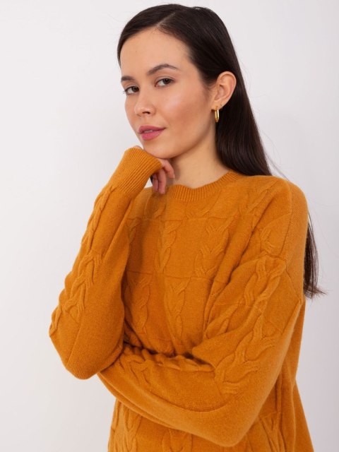 Sweter AT-SW-2340.22 ciemny żółty