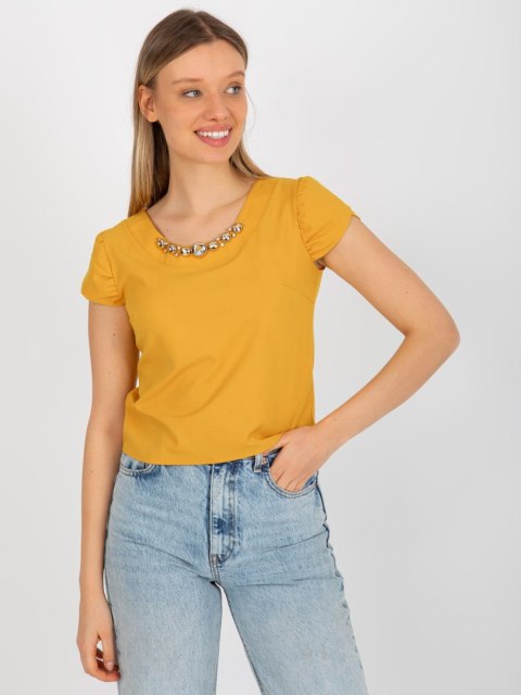 Bluzka LK-BZ-505783-1.42P ciemny żółty 36