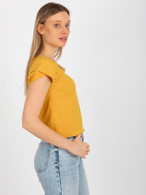 Bluzka LK-BZ-505783-1.42P ciemny żółty 40