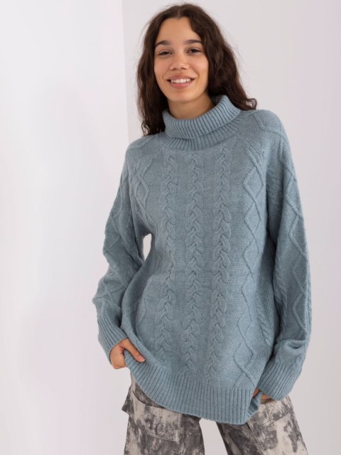 Sweter AT-SW-2355-2.12P szaro-niebieski