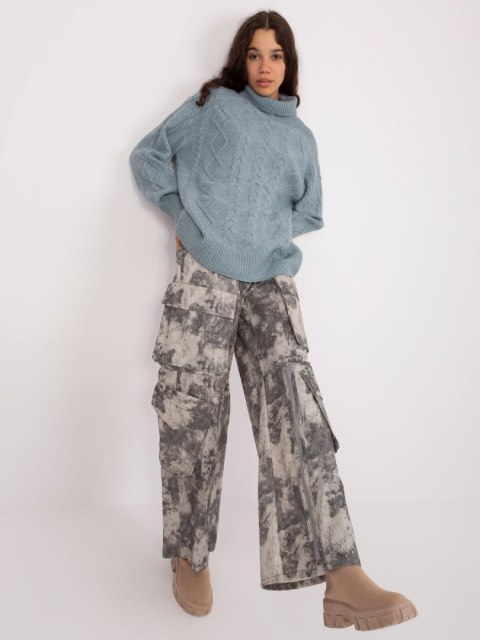 Sweter AT-SW-2355-2.12P szaro-niebieski