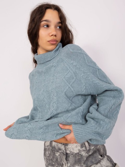Sweter AT-SW-2355-2.12P szaro-niebieski