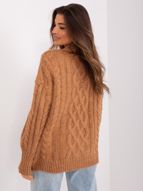 Sweter AT-SW-2363-2.11P camelowy