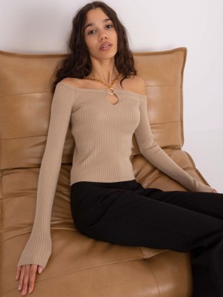 Sweter EM-SW-070921.49 ciemny bezowy S/M
