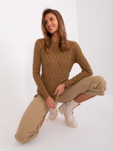 Sweter AT-SW-2324-2.68 jasny brązowy