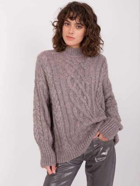 Sweter AT-SW-2363-2.30 ciemny szary