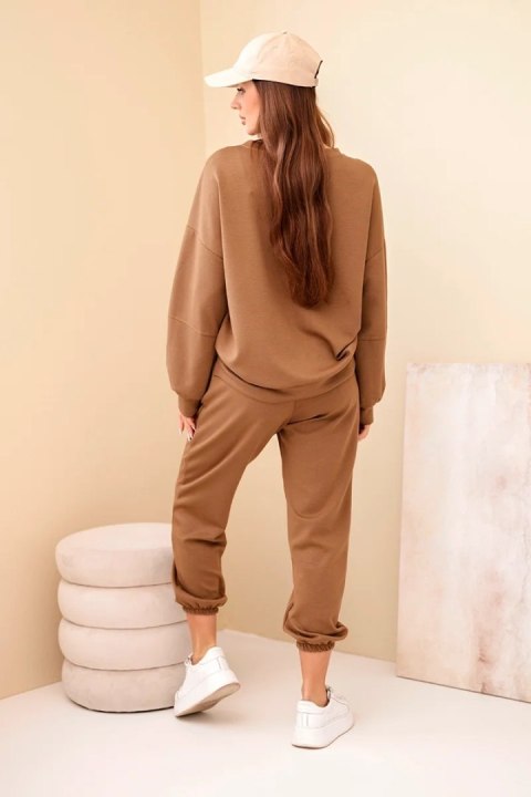 Komplet bluza + spodnie masełko camelowy