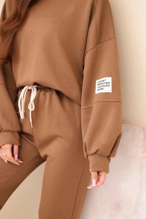 Komplet bluza + spodnie masełko camelowy
