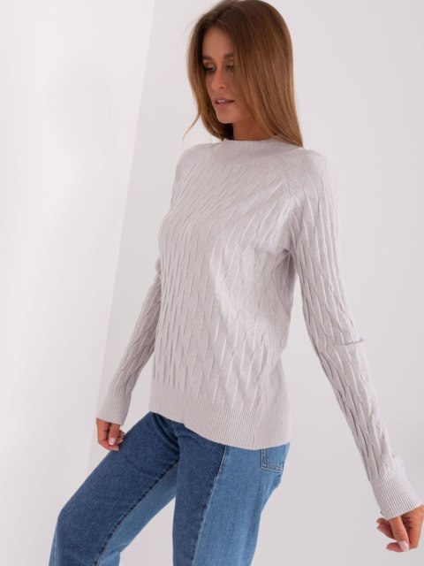Sweter AT-SW-2326.37X jasny szary