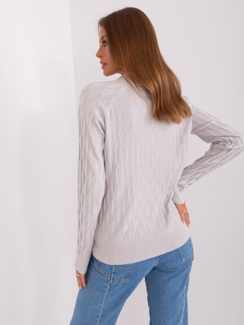 Sweter AT-SW-2326.37X jasny szary